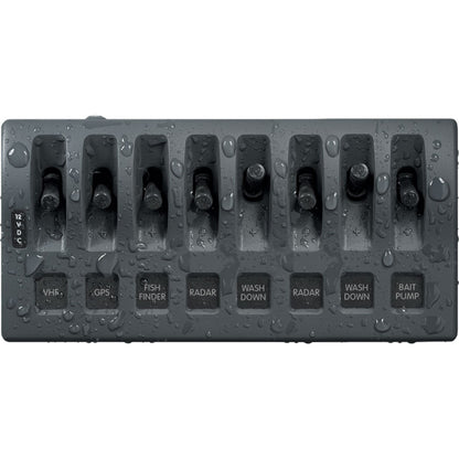 Blue Sea 4309 WeatherDeck® 12V DC Waterproof Switch Panel - 8 Position - image 2