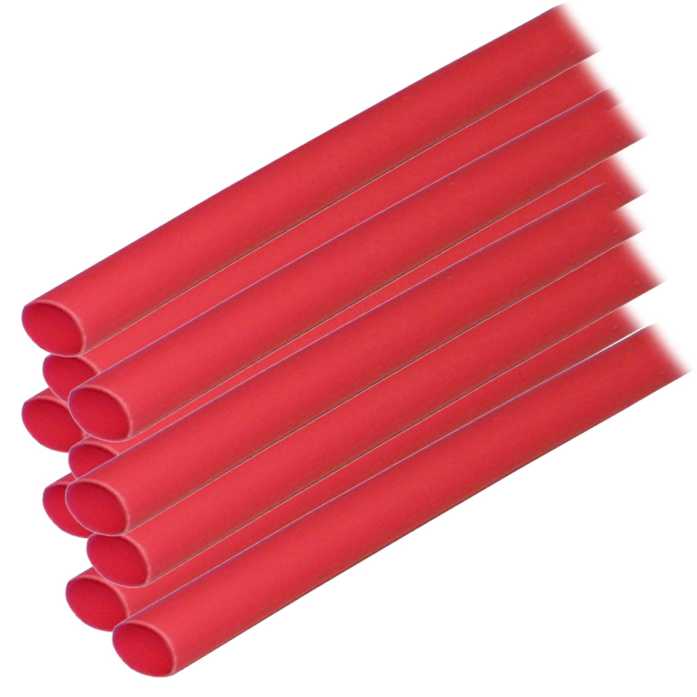 Ancor Adhesive Lined Heat Shrink Tubing (ALT) - 1/4" x 12" - Pack of 10 - Red