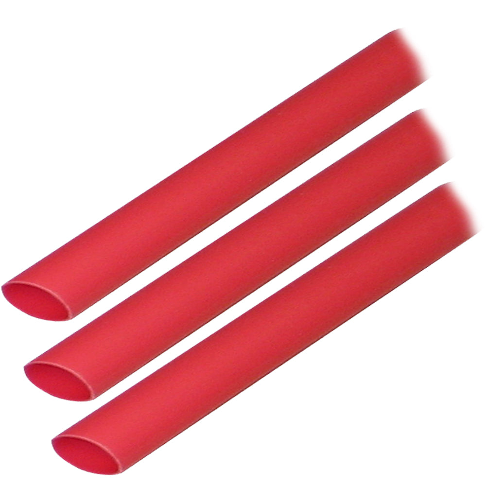 Ancor Adhesive Lined Heat Shrink Tubing (ALT) - 3/8" x 3" - Pack of 3 - Red