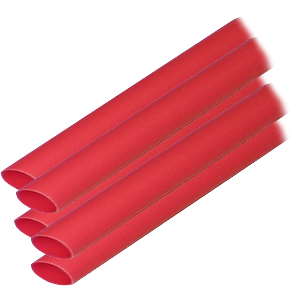 Ancor Adhesive Lined Heat Shrink Tubing (ALT) - 3/8" x 12" - Pack of 5 - Red