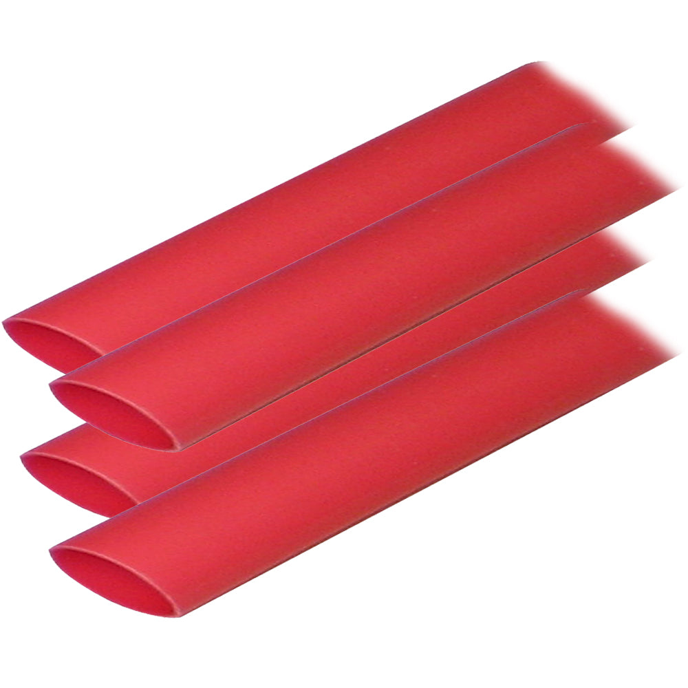 Ancor Adhesive Lined Heat Shrink Tubing (ALT) - 3/4" x 12" - Pack of 4 - Red