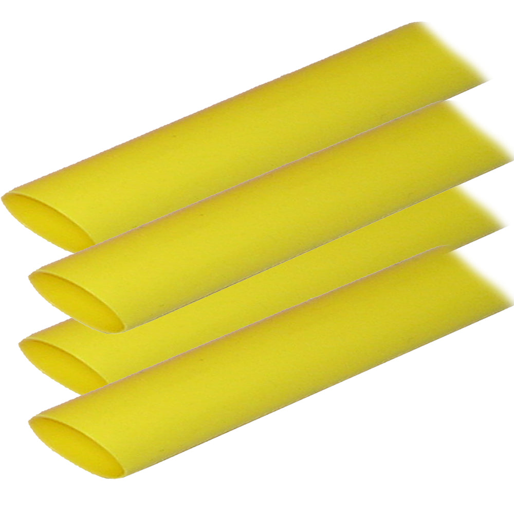 Ancor Adhesive Lined Heat Shrink Tubing (ALT) - 3/4" x 12" - Pack of 4 - Yellow