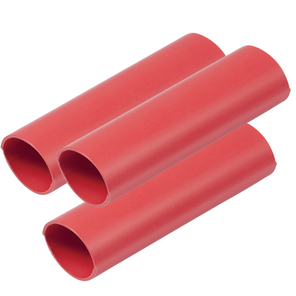 Ancor Heavy Wall Heat Shrink Tubing - 3/4" x 3" - Pack of 3 - Red