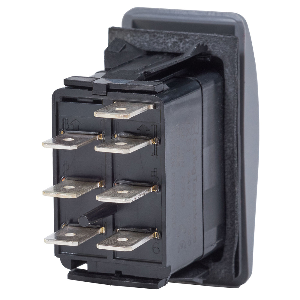 Blue Sea 7937 Contura II Switch DPDT Black - (ON)-OFF-ON - image 2