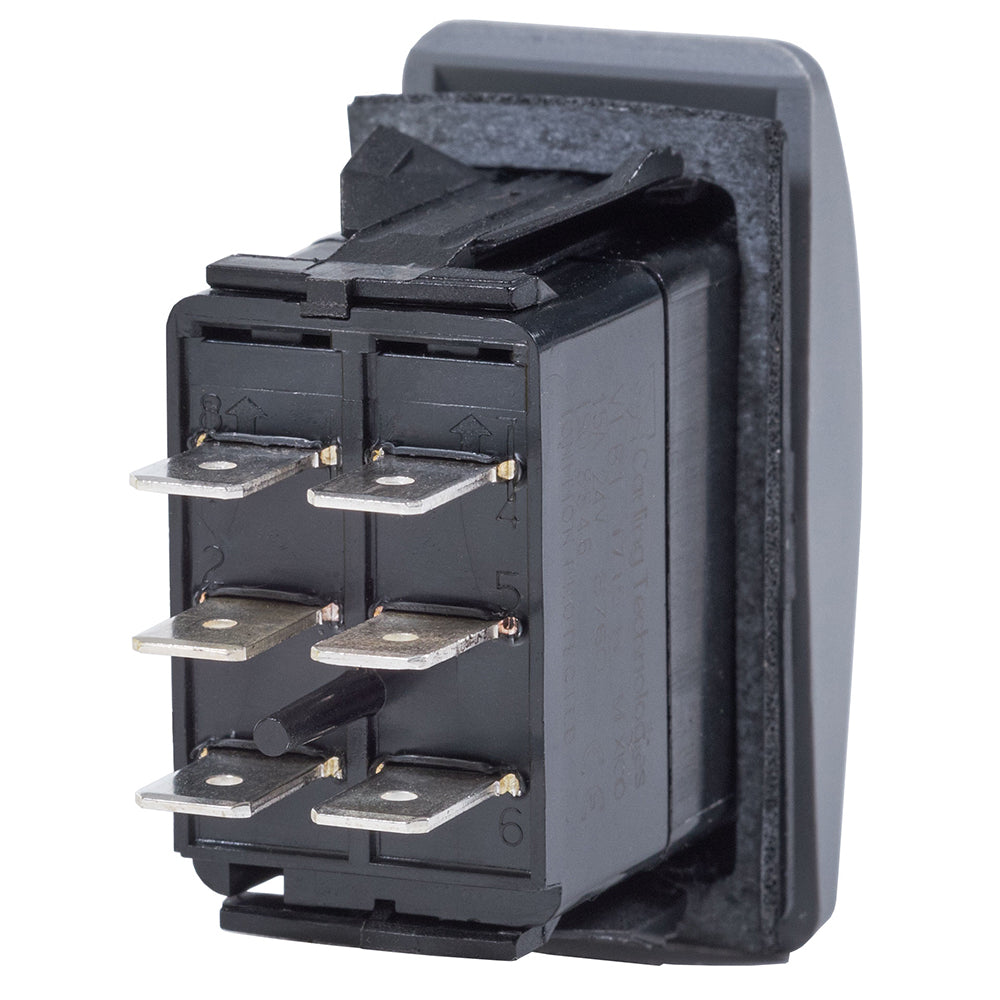 Blue Sea 7938 Contura II Switch DPDT Black - (ON)-OFF-(ON) - image 2