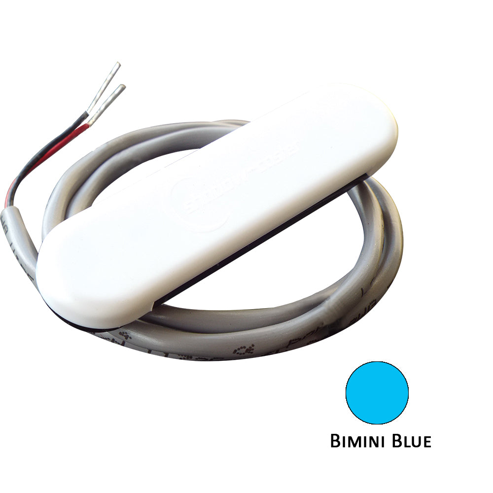 Shadow-Caster Courtesy Light w/2' Lead Wire - White ABS Cover - Bimini Blue - Pack of 4