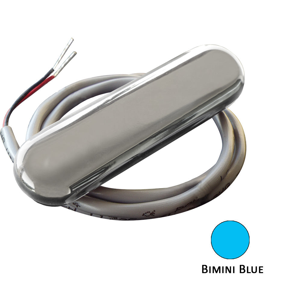 Shadow-Caster Courtesy Light w/2' Lead Wire - 316 SS Cover - Bimini Blue - Pack of 4