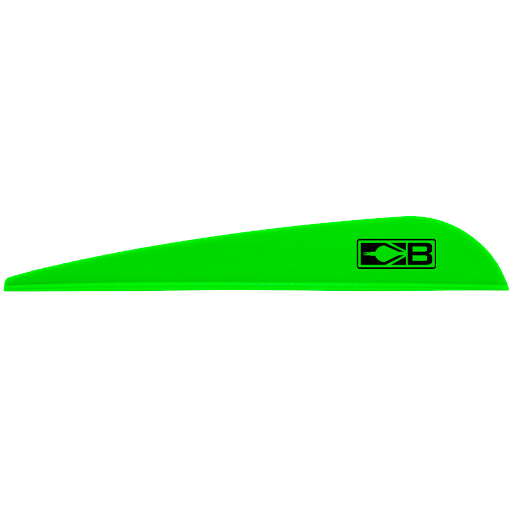Bohning Bronco Vanes Neon Green 4 in. 100 pk.