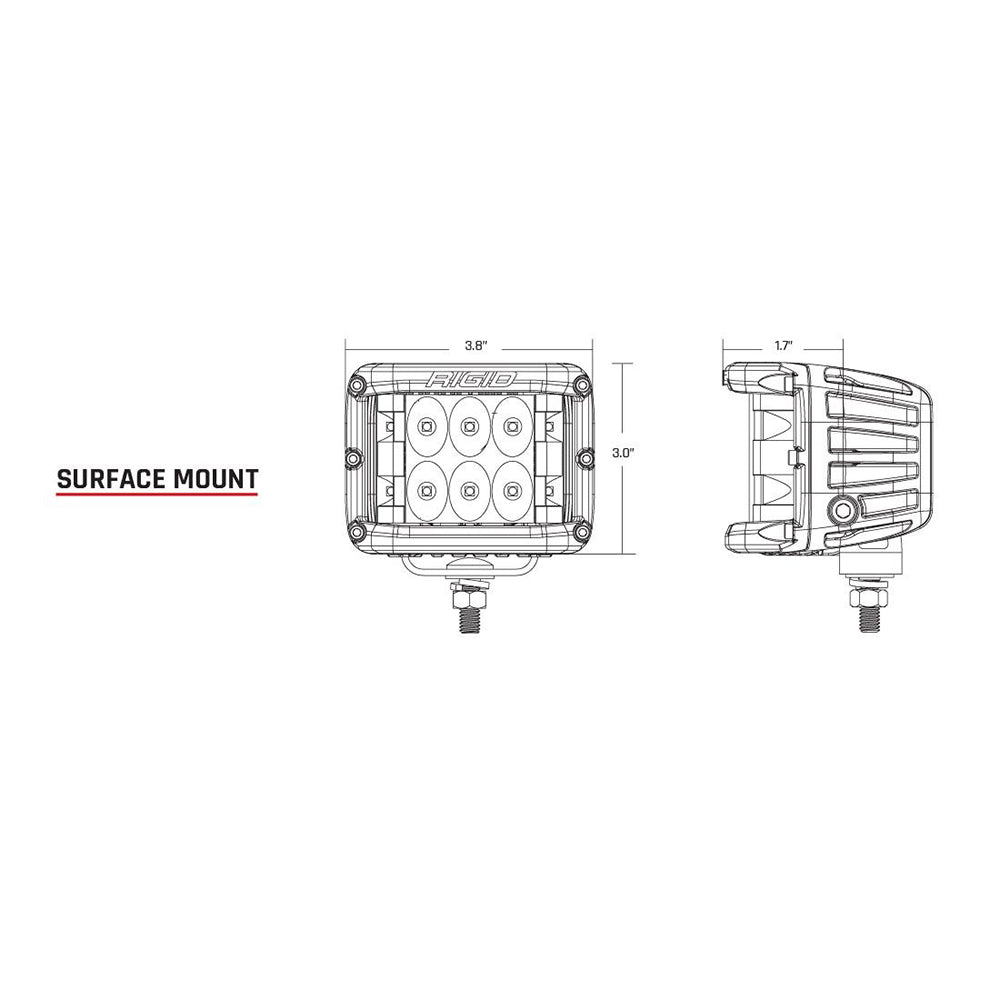 RIGID Industries D-SS PRO Flood LED Surface Mount - Pair - White - image 2