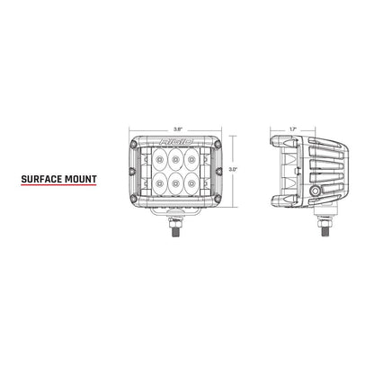 RIGID Industries D-SS PRO Flood LED Surface Mount - Pair - White - image 2