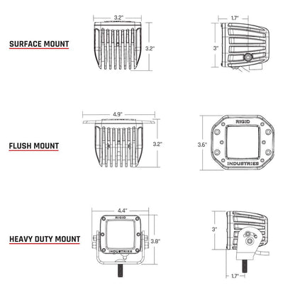 RIGID Industries D-Series PRO Hybrid-Spot LED - Pair - White - image 2