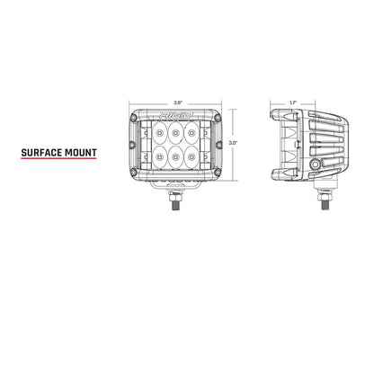 RIGID Industries D-SS Series PRO Spot Surface Mount - Pair - Black - image 2