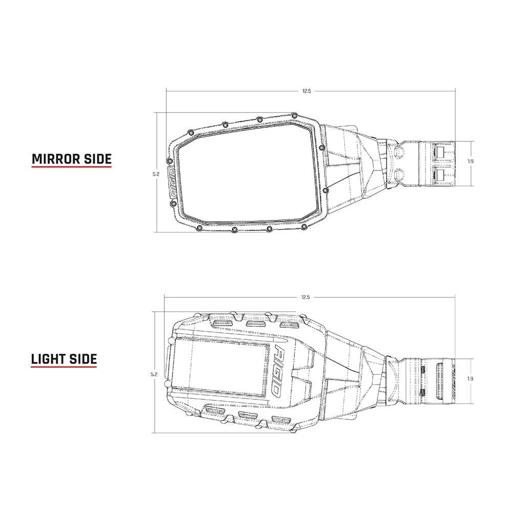 RIGID Industries Reflect Mirror Light - Black (Pair) - image 3