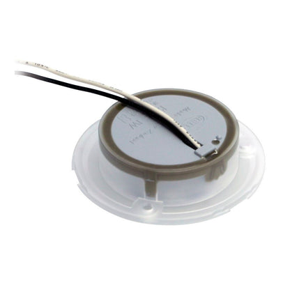 Hella Marine Blue LED Round Courtesy Lamp - White Bezel - 24V - image 3