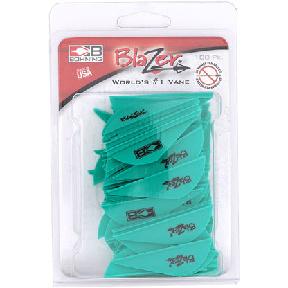 Bohning Blazer Vanes Teal Tiger 100 pk.