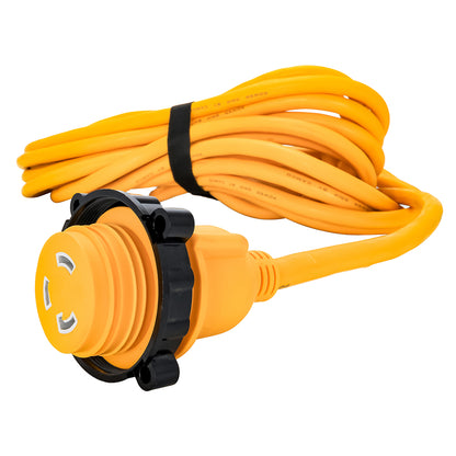 Camco 30 Amp Power Grip Marine Extension Cord - 50' M-Locking/F-Locking Adapter - image 3