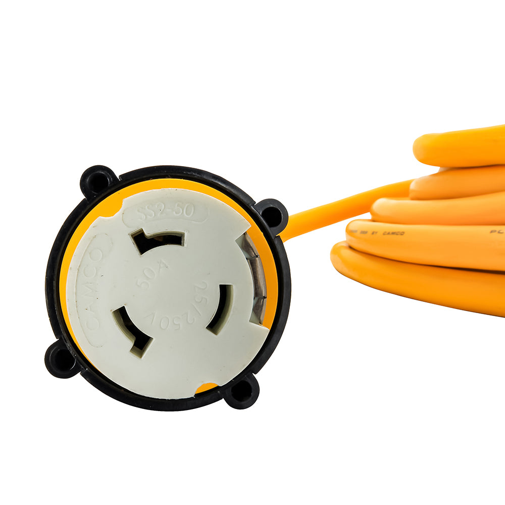 Camco 50 Amp Power Grip Marine Extension Cord - 50' M-Locking/F-Locking Adapter - image 2
