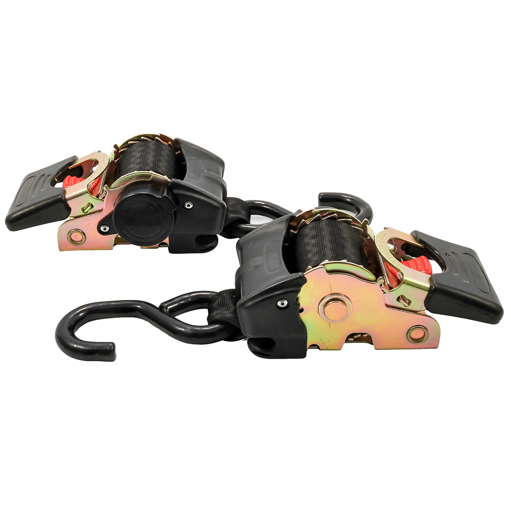 Camco Retractable Tie Down Straps - 2" Width 5.5' Bolt On - image 2