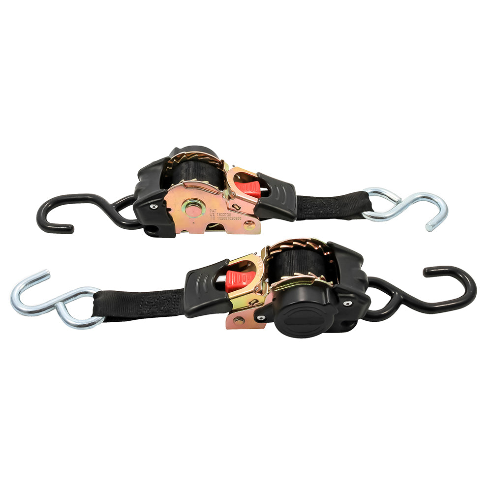 Camco Retractable Tie-Down Straps - 1" Width 6' Dual Hooks - image 2