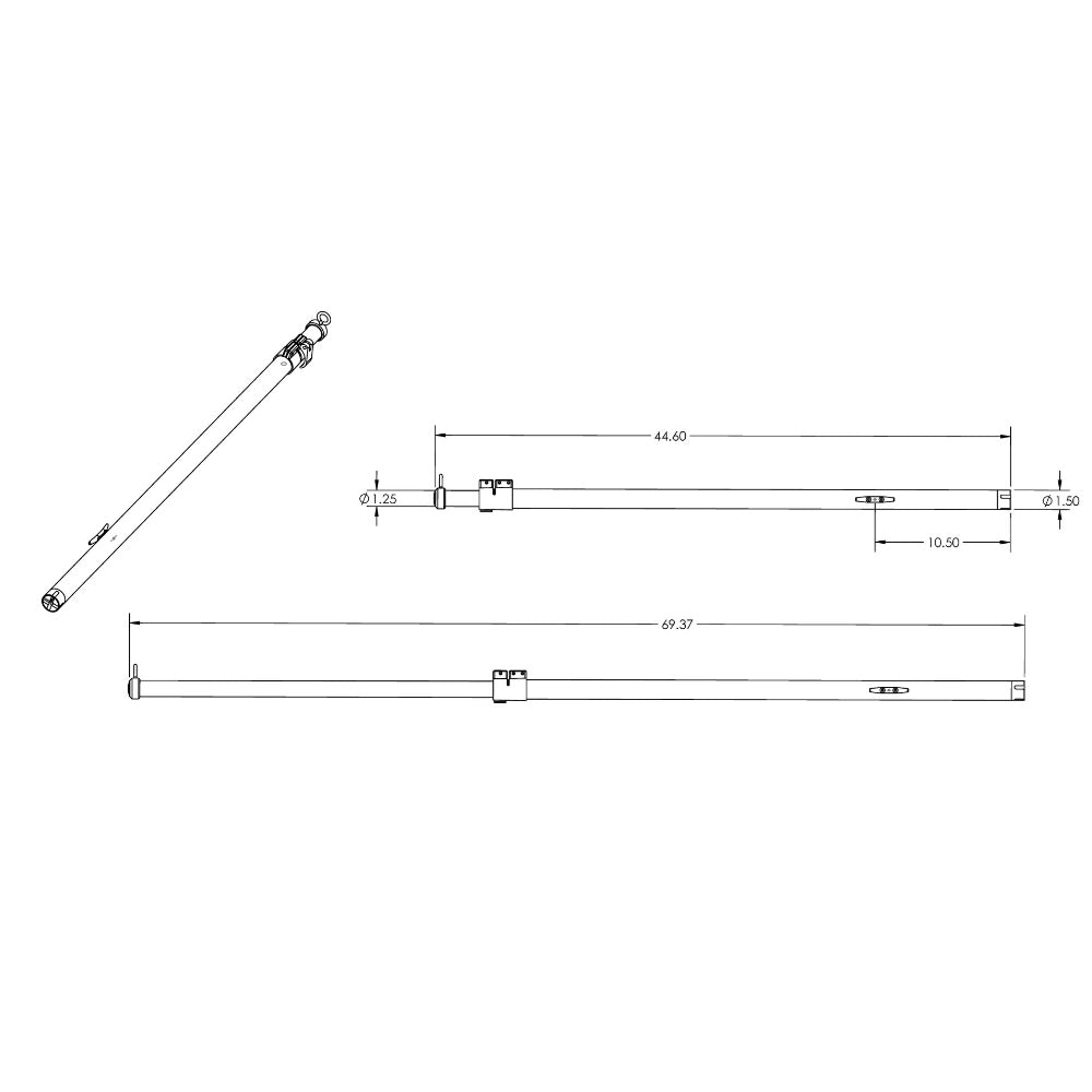 TACO Tele-Sun Aluminum Shade Poles w/Carry Bag - image 2