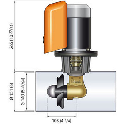 Quick Bow Thruster BTQ 140-40 40KGF - 12V - D140 - 2.2kW - image 2