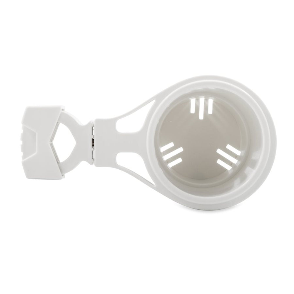 Camco Clamp-On Rail Mounted Cup Holder - Small for Up to 1-1/4" Rail - White - image 3