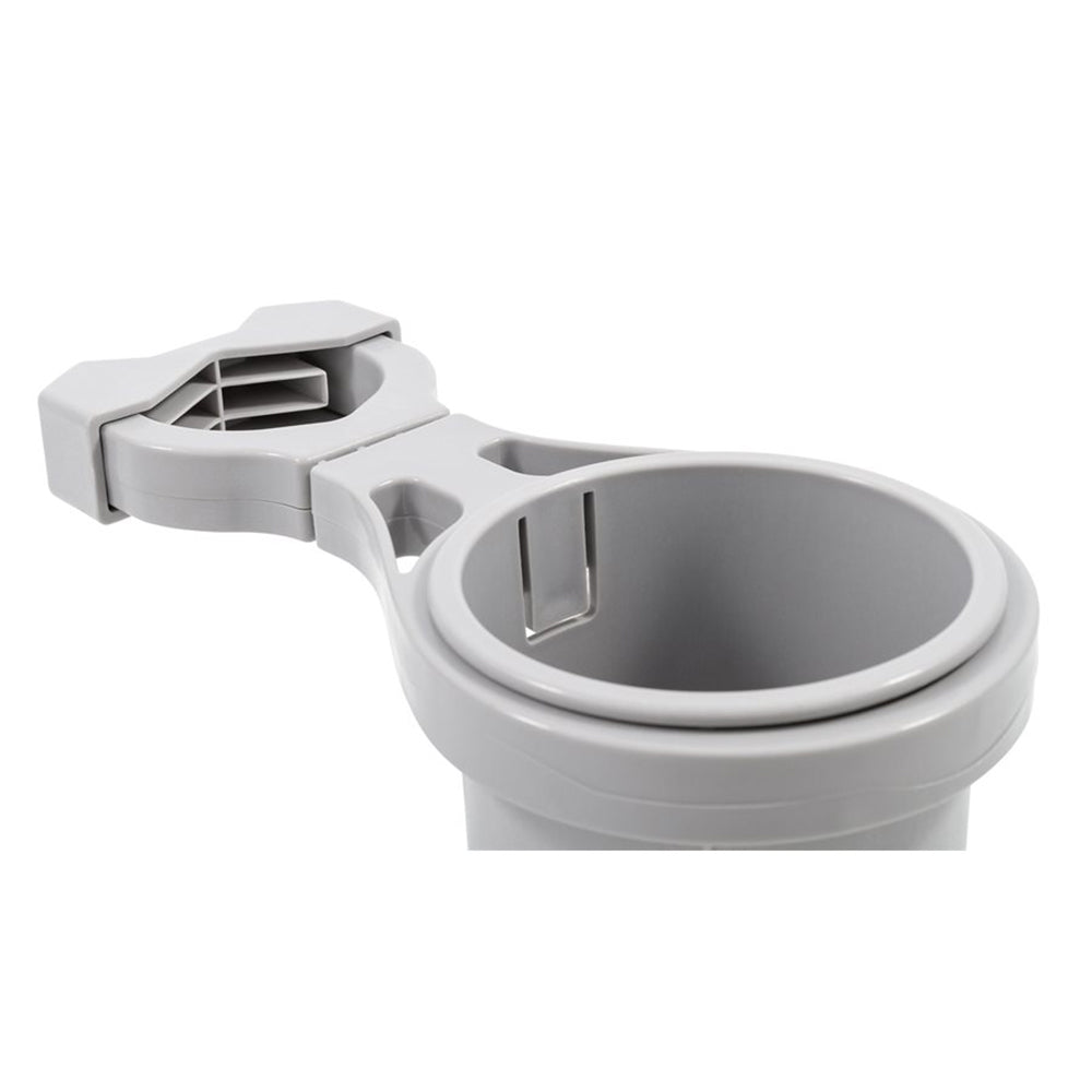 Camco Clamp-On Rail Mounted Cup Holder - Large for Up to 2" Rail - Grey - image 2