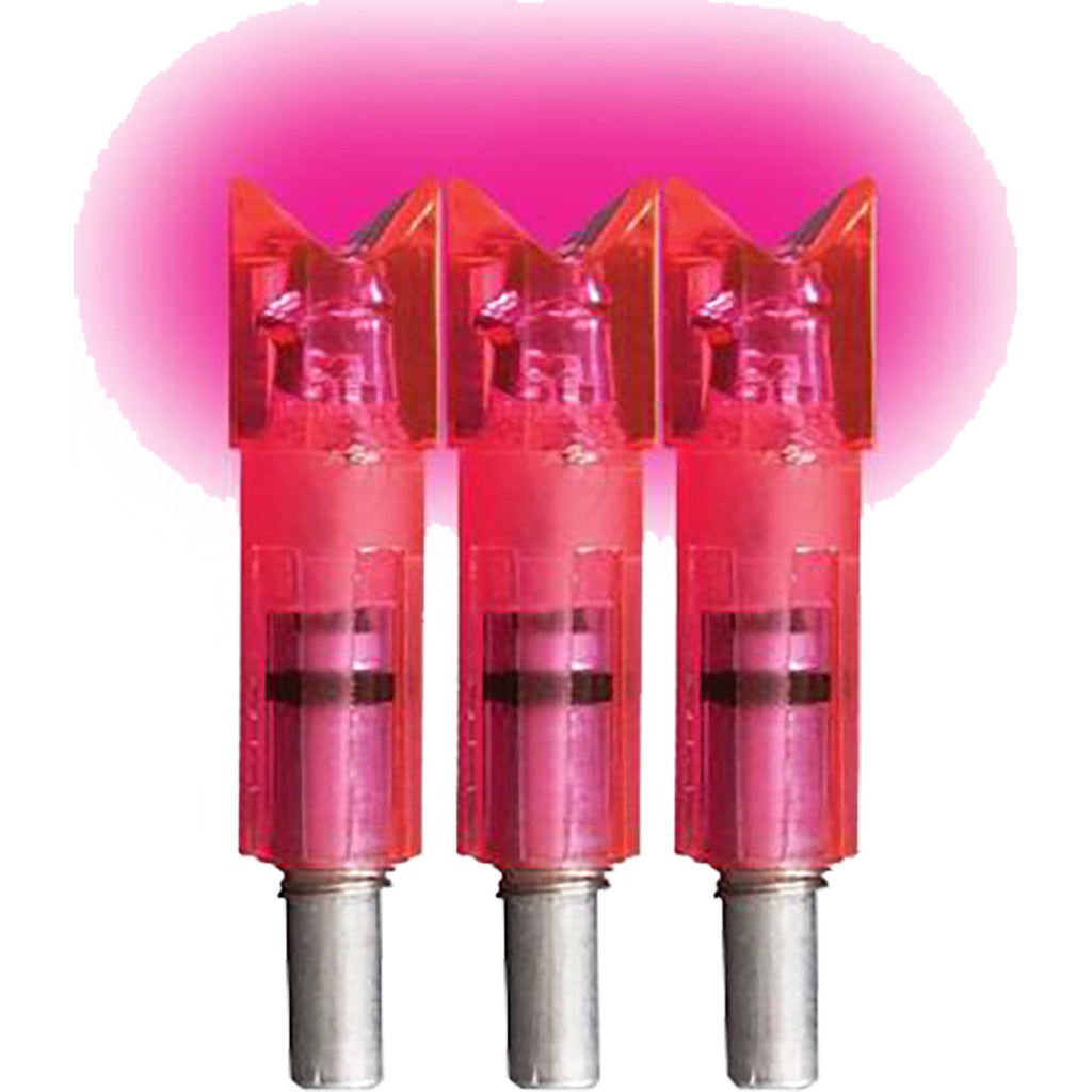 Lumenok Crossbow Nocks Pink Moon Gold Tip 3 pk.