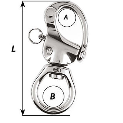 Wichard HR Snap Shackle - Large Bail - Length 140mm - image 2