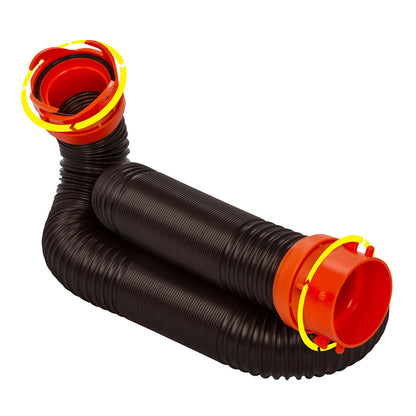 Camco RhinoFLEX 10' Sewer Hose Extension w/Swivel Bayonet & Lug - image 2