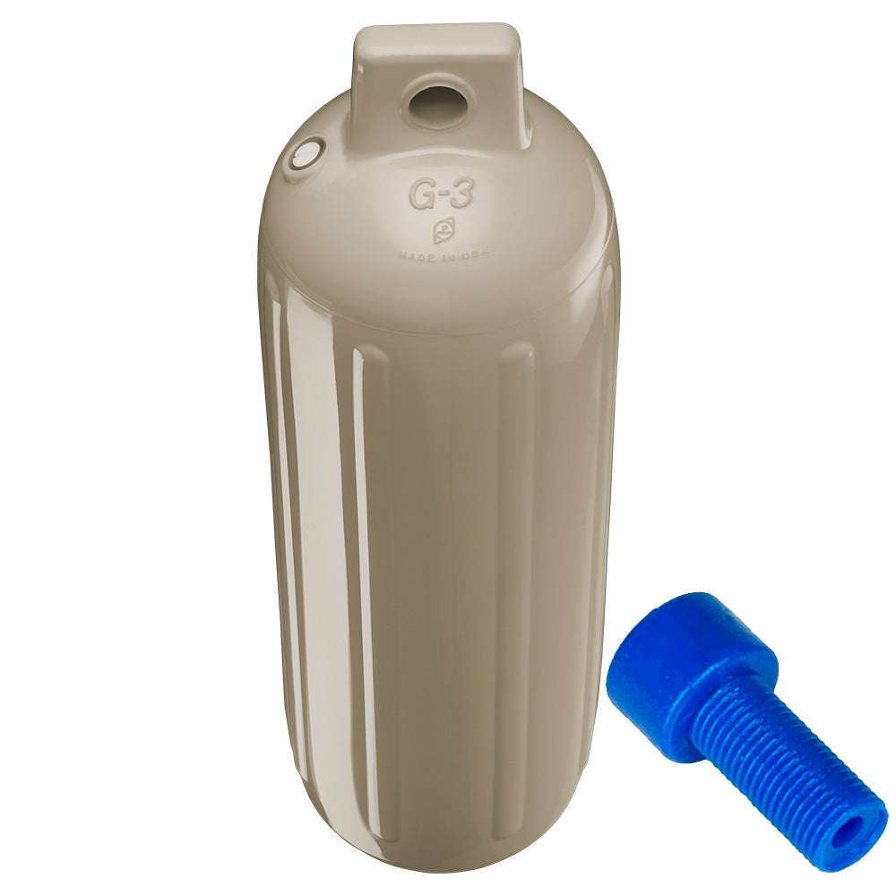 Polyform G-3 Twin Eye Fender 5.5" x 19" - Sand w/Adapter - image 2
