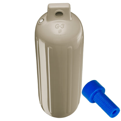 Polyform G-3 Twin Eye Fender 5.5" x 19" - Sand w/Adapter - image 2