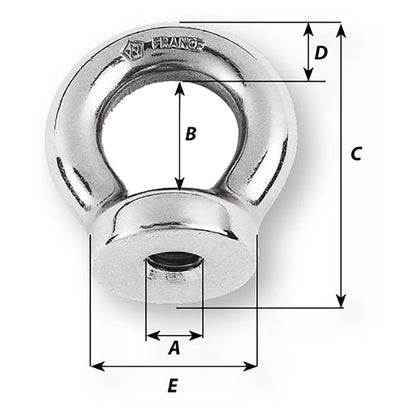 Wichard 3/8 Eye Nut - 13/16" Diameter - image 2