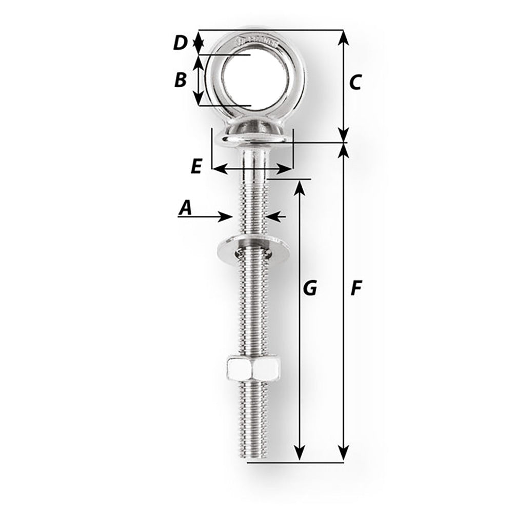 Wichard Eye Bolt - Diameter 15/32" - Length 2-3/8" - image 2