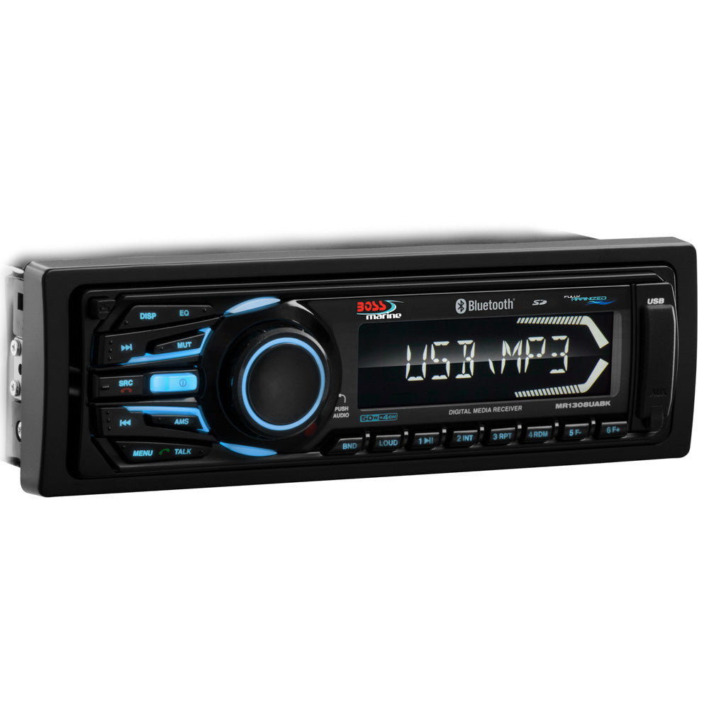 Boss Audio MR1308UABK Bluetooth® - Fully Marinized MP3-Compatible Digital Media Receiver w/USB & SD Memory Card Ports & Aux Input - image 2