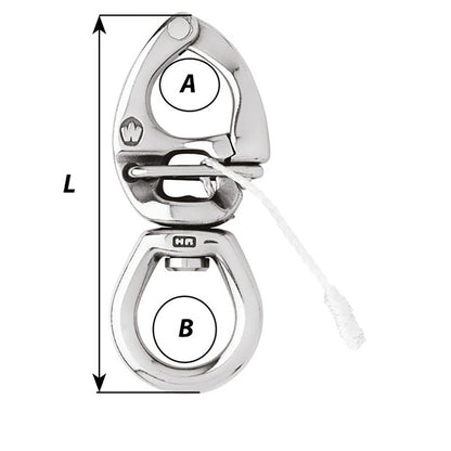Wichard HR Quick Release Snap Shackle With Large Bail -145mm Length - 5-45/64" - image 2