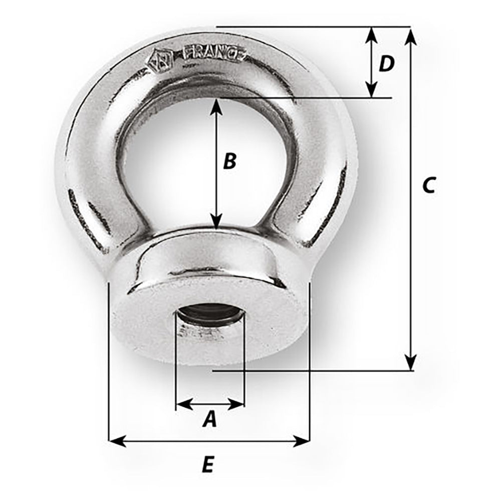 Wichard 8mm Eye Nut - 21/32" Diameter - image 2