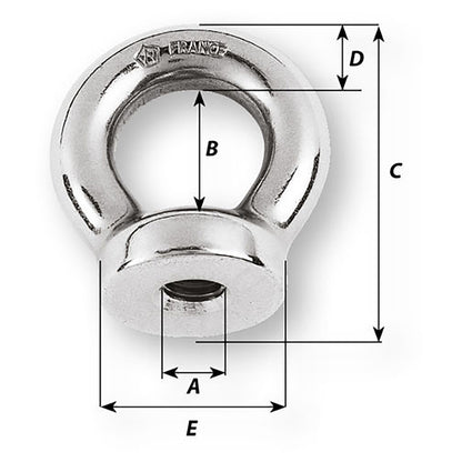 Wichard 8mm Eye Nut - 21/32" Diameter - image 2