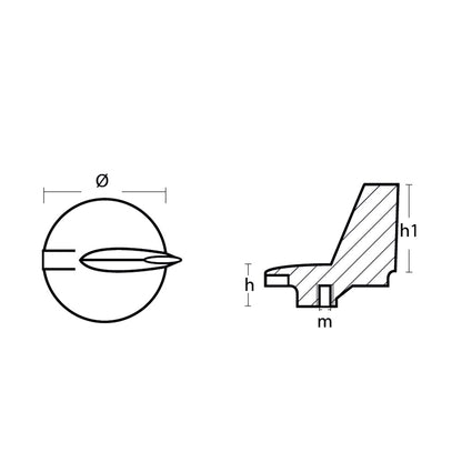 Tecnoseal Zinc Yamaha Trim Tab Anode f/200 - 300 HP Motors - image 2