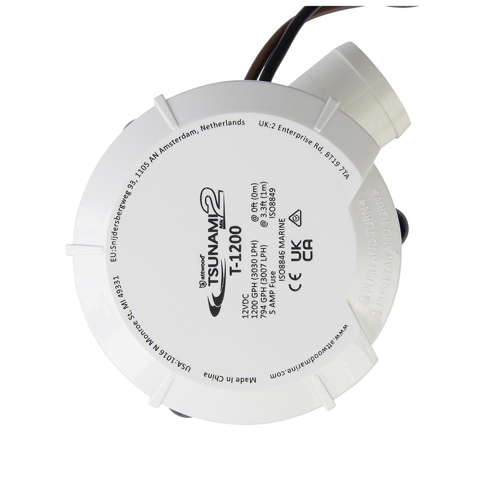 Attwood Tsunami MK2 Manual Bilge Pump - T1200 - 1200 GPH & 12V - image 2