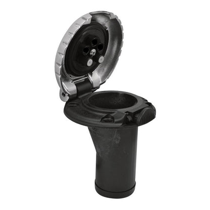 Attwood Deck Fill f/Carbon Canister System - Straight Body & Scalloped Chrome Cap - image 2