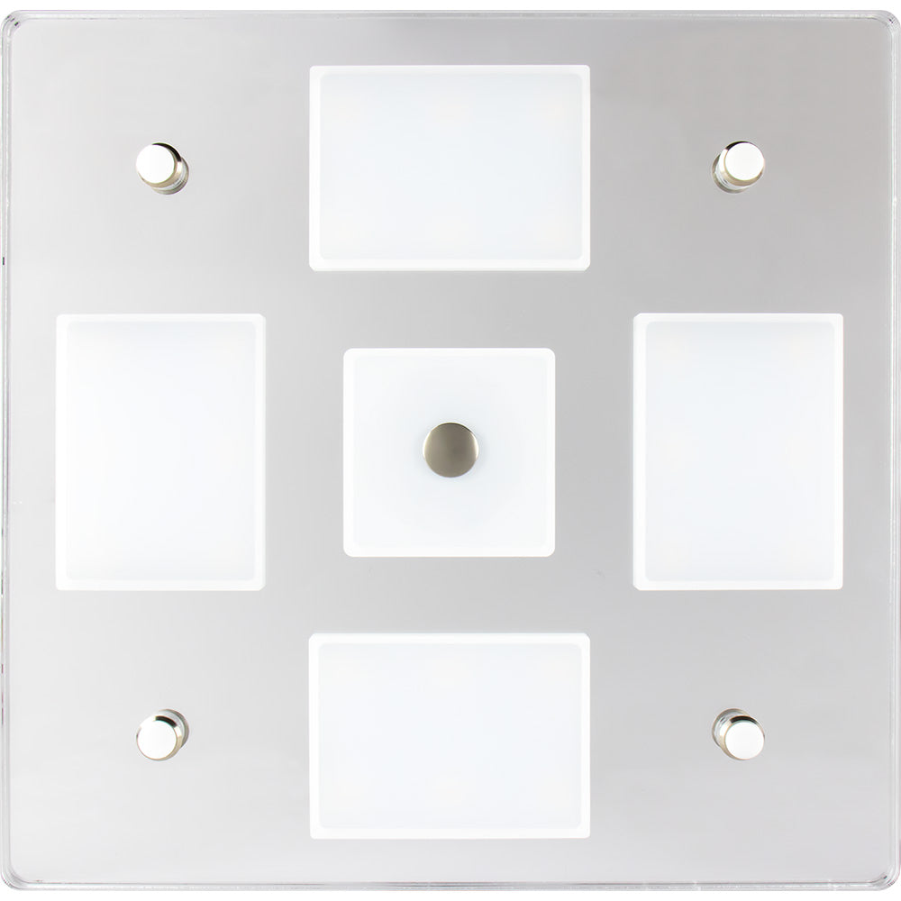 Sea-Dog Square LED Mirror Light w/On/Off Dimmer - White & Blue - image 2