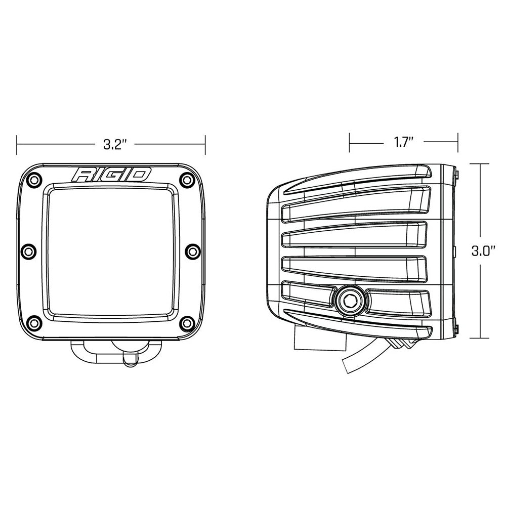 RIGID Industries D-Series Spot w/Amber Pro Lens - Pair - image 3