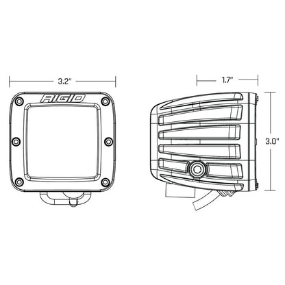 RIGID Industries D-Series Spot w/Amber Pro Lens - Pair - image 3