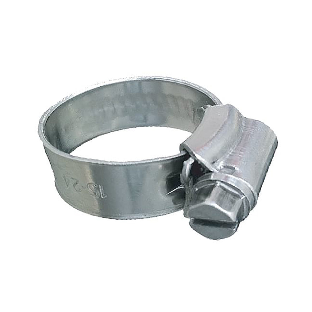 Trident Marine 316 SS Non-Perforated Worm Gear Hose Clamp - 3/8" Band - 5/8"–15/16" Clamping Range - Pack of 10 - SAE Size 8