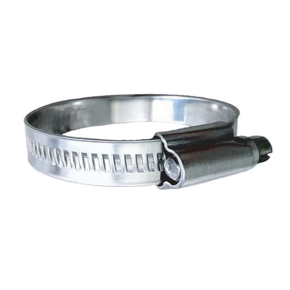 Trident Marine 316 SS Non-Perforated Worm Gear Hose Clamp - 15/32" Band - (1-1/16" – 1-1/2") Clamping Range - Pack of 10 - SAE Size 16