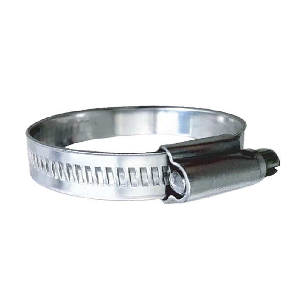 Trident Marine 316 SS Non-Perforated Worm Gear Hose Clamp - 15/32" Band - (1-1/4" – 1-3/4") Clamping Range - Pack of 10 - SAE Size 20