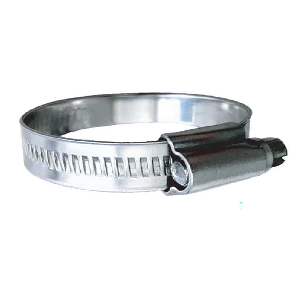 Trident Marine 316 SS Non-Perforated Worm Gear Hose Clamp - 15/32" Band - (1-1/2" - 2") Clamping Range - Pack of 10 - SAE Size 24