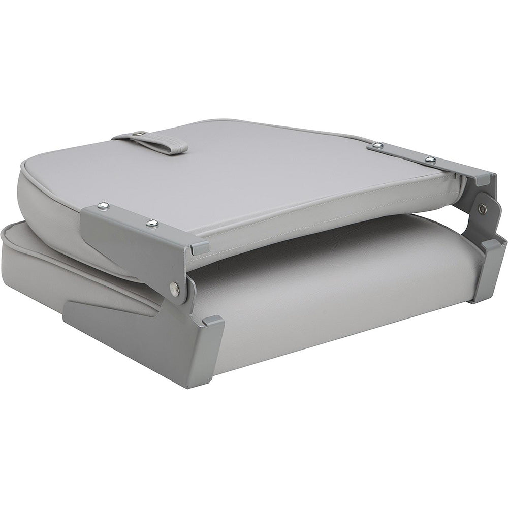 Attwood Swivl-Eze Low Back Padded Flip Seat - Grey - image 2