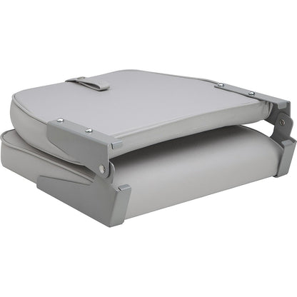 Attwood Swivl-Eze Low Back Padded Flip Seat - Grey - image 2